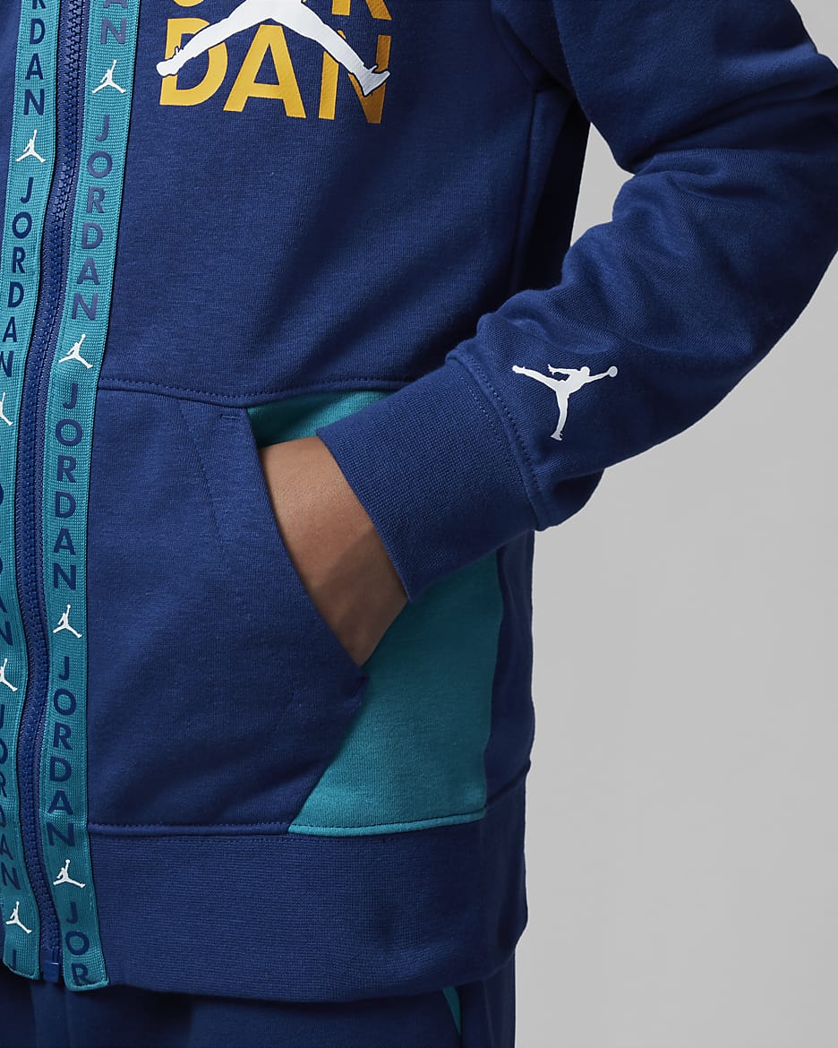 Jordan fleece tape full zip hoodie sale